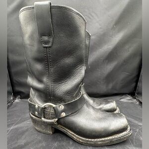 Durango Women’s Black Leather Biker Harness Boots 7